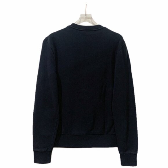 Moncler Black Logo Patch Cotton Crewneck Long Sleeve Sweatshirt - Picture 2 of 9